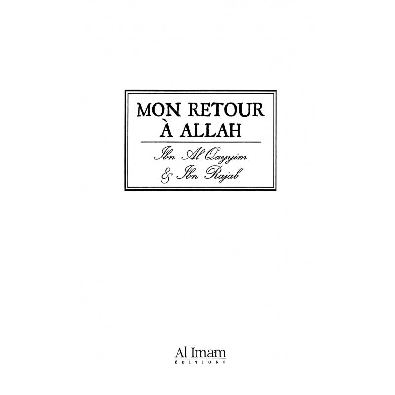 Mon Retour à Allah | Éditions Al Imam
