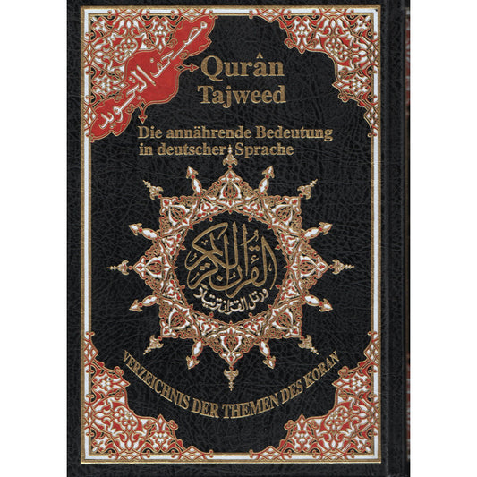 Coran tajwid arabe et allemand : 17 × 24 cm